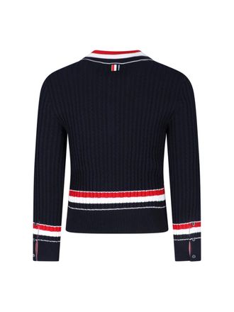 Thom Browne Mens Sweaters Blue Cotton