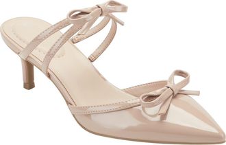 Bandolino Meggin Patent Kitten Heel Mule in Beige at Nordstrom Rack, Size 9.5