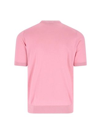 John Smedley Mens T-Shirts And Polos Pink Cotton