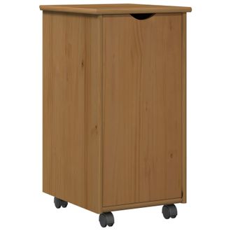 vidaXL Gabinete Rodante Con Rueda Marr&oacute;n Miel 34 X 39 X 65,5 Cm Vidaxl