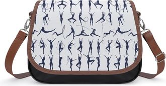 Generic Silhouettes Rhythmic Gymnastics Crossbody Bags for Women Shoulder Messenger Bag Purse Handbags