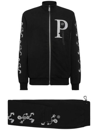 Philipp Plein skeleton-print jersey tracksuit - Black