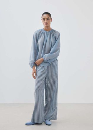 Mango Camicia pigiama fluida blu - Donna - S - MANGO