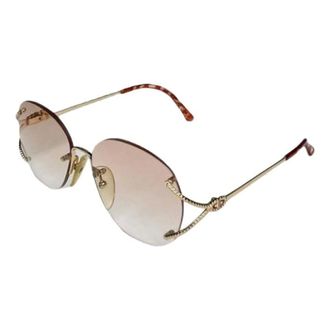 Dior Pre-owned Accessories, female, Pink, Size: ONE SIZE Pre-owned Metal Sunglasses