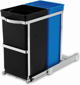 Simplehuman Cubo De Basura Extra&iacute;ble, Dividido 20/15 L Cw1016