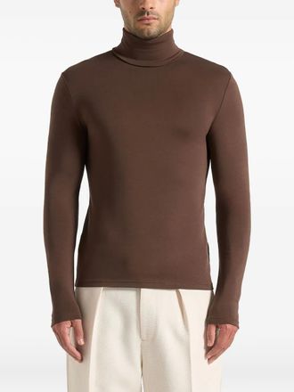 Mani&egrave;re De Voir roll-neck sweater - men - Fabric - S - Brown