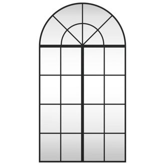 Berkfield Home Wall Mirror Black 60x110 cm Arch Iron