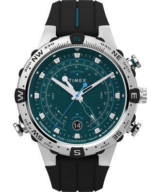 Timex Tide/temp/compass Mens Black Watch TW2W24200 Silicone - One Size