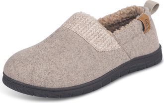 Garonne Womens Memory Foam Slippers for Indoor/Outdoor Womens Slippers with Non-Slip Rubber Sole, beige, 4.5 UK