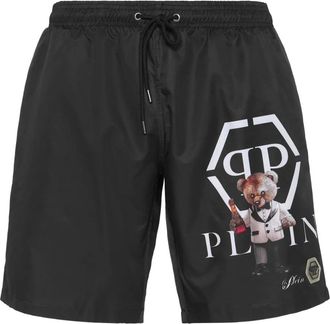 Philipp Plein Costume da bagno con stampa teddy - Nero