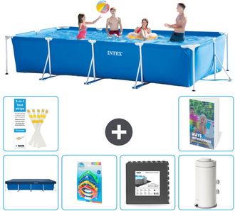 Intex Piscina Con Estructura Rectangular - 450x220x84 Cm - 7-piezas S143
