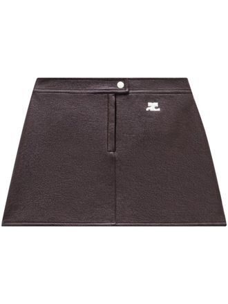 Courr&egrave;ges Reedition Vinyl Mini Skirt