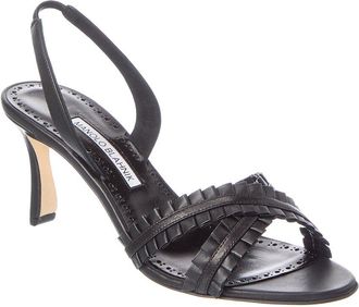 Manolo Blahnik Volusan 70 Leather Slingback Sandal