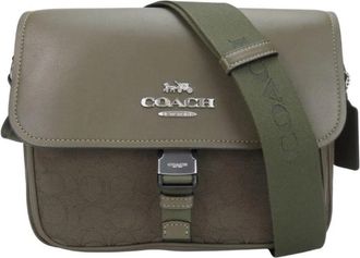 Coach Pre-owned Cross Body Bags, female, Green, Size: ONE SIZE Pre-owned Compact Crossbody Bag with Adjustable Strap