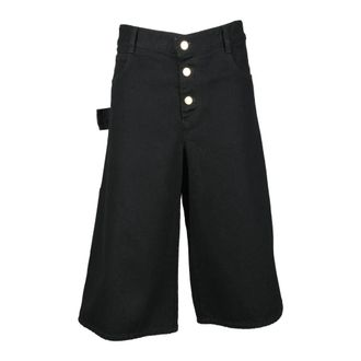 Bottega Veneta Lange Shorts - Dames - Korte Broeken - Zwart - S - Katoen - Korte Broeken