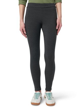 Hue Womens Wide Waistband Blackout Cotton Leggings, Assorted, Graphite Heather, S