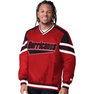 Starter Mens Starter Red Carolina Hurricanes Reliever V-Neck Pullover Jacket at Nordstrom, Size X-Large