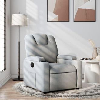 vidaXL Sill&oacute;n Reclinable De Tela Gris Claro Vidaxl