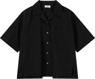 TOMBOY Camicia a maniche corte con colletto - Nero