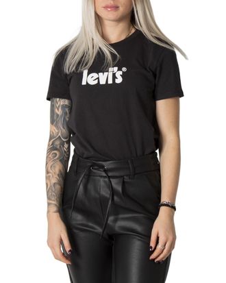 Levi's Dames T-Shirt in Zwart