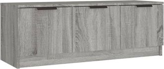 vidaXL Vidaxl - Mueble de tv madera contrachapada gris Sonoma 102x35x36,5 cm