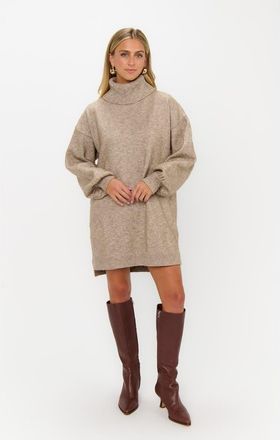 Show me your Mumu Chester Sweater Dress in Oatmeal Knit at Nordstrom, Size Medium