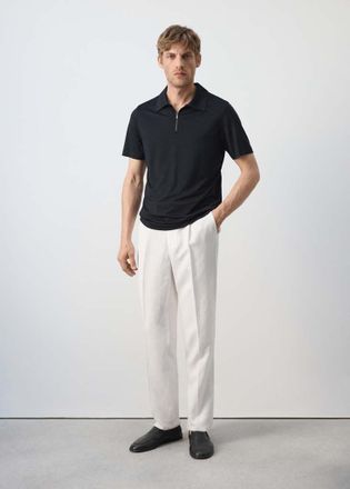 Mango Polo regular-fit piqu&eacute; navy - Uomo - XXL - MANGO MAN