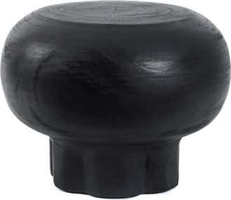 Bazar Bizar Mesa de centro de madera de suar en negro 60x60x45 cm