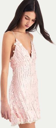 NASTY GAL Embellished Strappy Mini Dress in Baby Pink at Nordstrom, Size 10