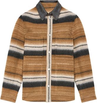 Isabel Marant Duncan jacket - men - Polyamide/Wool/Other fibres/Cotton - S - Brown