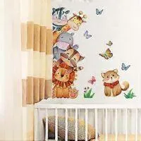OEM Pegatinas De Pared De Animales De La Selva: Elefante, Jirafa, Panda, Para La Habitaci&oacute;n De Ni&ntilde;os O Beb&eacute;s - Crezuo