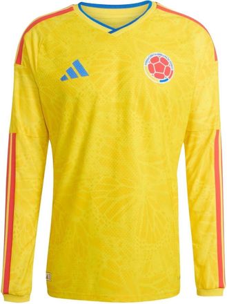 adidas Colombia 26 Home Authentic Long Sleeve Jersey Asia Sizing Impact Yellow JZ8789