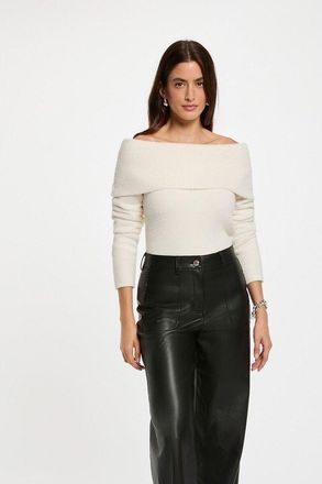 Morgan Trui in grof tricot met boothals