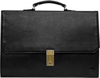 Dunhill Black Leather Briefcase (Pre-Owned)