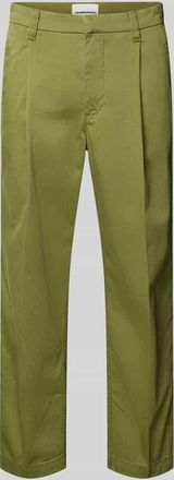 Armedangels Armedangels Regular Fit Chino aus Baumwoll-Mix Modell TAAMIR PLEATED in Oliv, Gr&ouml;&szlig;e 29