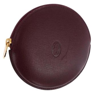Cartier Pre-owned Portemonnee - Dames - Vintage Accessoires - Rood - ONE Size - Leer - Vintage