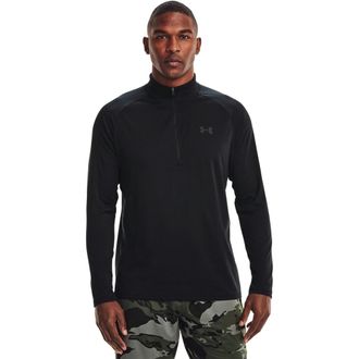 Under Armour Funktionsshirt UNDER ARMOUR TECH 2.0 1/2 ZIP, Herren, Gr. 4XL, schwarz, Obermaterial: 100% Polyester, normal, ohne Ausschnitt, Shirts Funktionsshirt