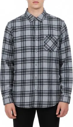 Burnside Plaid Flannel Shirt in Grey/Steel at Nordstrom Rack, Size Xx-Large