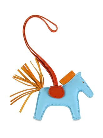 Herm&egrave;s 2017 Milo Lambskin Grigri Rodeo Horse Bag Charm PM key chain - Orange