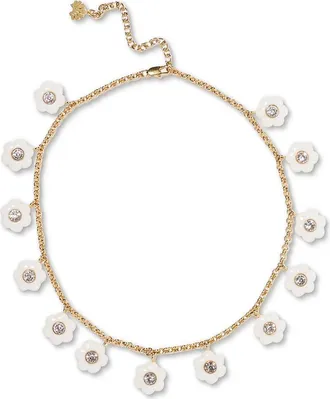 Lele Sadoughi Daphne Crystal Charm Necklace in White at Nordstrom