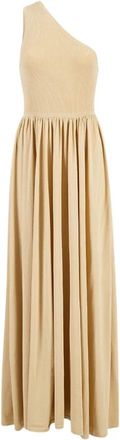 Zimmermann Metallic Asymmetrische Maxi Jurk - Dames - Maxi kleedjes - Geel - L - Kleedjes