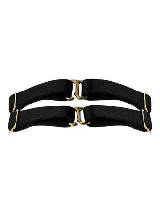 Bordelle Nara ring double-strap collar - Black