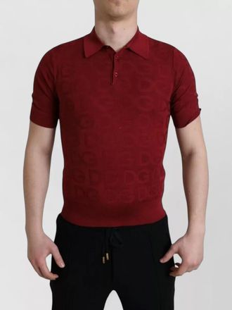 Dolce & Gabbana silk short-sleeve polo shirt