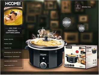 Trade Shop Trade Shop - Pentola Elettrica Ovale Cottura Lenta 3,5lt Acciaio Ceramica Antiaderente 200w