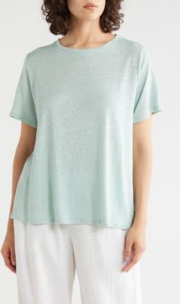 Eileen Fisher Organic Linen Crewneck T-Shirt in Absinthe at Nordstrom Rack, Size Xx-Small