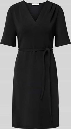 Selected Minikleid mit V-Ausschnitt Modell TENNY in Black, Gr&ouml;&szlig;e XS