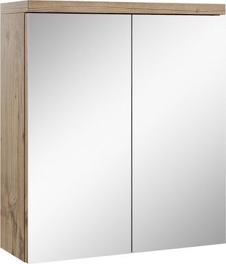 Badplaats Badplaats Armario Espejo Toledo 60 X 20 X 60 Cm - Roble Casta&ntilde;o