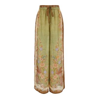 Zimmermann Wide Trousers, female, Multicolor, Size: L Indra Relaxed Pant