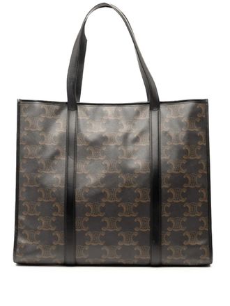 Celine 2022 XL Triomphe Coated Canvas Cabas tote bag - Brown