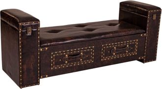 Wanderlust Deco Banqueta de polipie marr&oacute;n 130x40x52